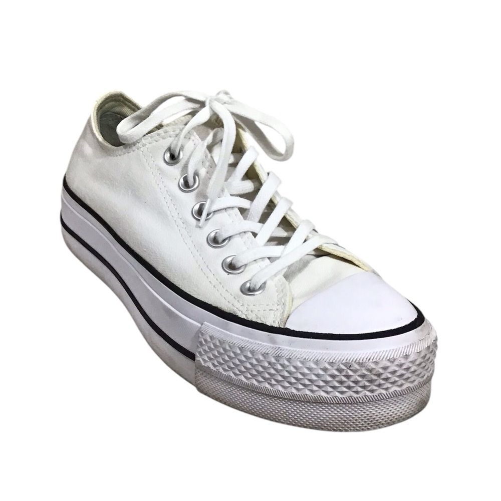 Converse All Star White Platform Sneakers Size 7
